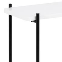 balta knygu lentyna - Lentyna Actona Pascal, balta/juoda, 25 cm x 60 cm x 75 cm - 5 nuotrauka