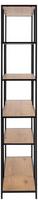 ruda knygu lentyna - Lentyna Actona Seaford Bookcase, juoda/ąžuolo, 135 cm x 35 cm x 185 cm - 3 nuotrauka