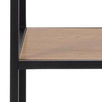 ruda knygu lentyna - Lentyna Actona Seaford Bookcase, juoda/ąžuolo, 135 cm x 35 cm x 185 cm - 4 nuotrauka