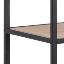 ruda knygu lentyna - Lentyna Actona Seaford Bookcase, juoda/ąžuolo, 135 cm x 35 cm x 185 cm - 5 nuotrauka