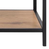 ruda knygu lentyna - Lentyna Actona Seaford Bookcase, juoda/ąžuolo, 135 cm x 35 cm x 185 cm - 6 nuotrauka