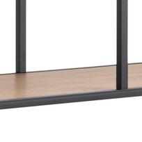 ruda knygu lentyna - Lentyna Actona Seaford Bookcase, juoda/ąžuolo, 135 cm x 35 cm x 185 cm - 8 nuotrauka