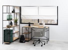 ruda knygu lentyna - Lentyna Actona Seaford Bookcase, juoda/ąžuolo, 135 cm x 35 cm x 185 cm - 9 nuotrauka