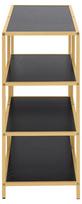 juoda knygu lentyna - Lentyna Actona Seaford Bookcase, aukso/juoda, 114 cm x 35 cm x 78 cm - 3 nuotrauka