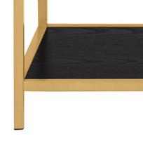 juoda knygu lentyna - Lentyna Actona Seaford Bookcase, aukso/juoda, 114 cm x 35 cm x 78 cm - 6 nuotrauka