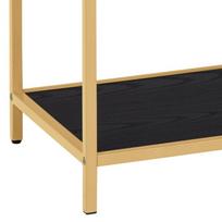 juoda knygu lentyna - Lentyna Actona Seaford Bookcase, aukso/juoda, 114 cm x 35 cm x 78 cm - 7 nuotrauka
