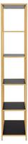 185 - Lentyna Actona Bookcase 88159, aukso/juoda, 77 cm x 35 cm x 185 cm - 3 nuotrauka