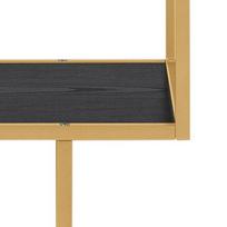 185 - Lentyna Actona Bookcase 88159, aukso/juoda, 77 cm x 35 cm x 185 cm - 5 nuotrauka