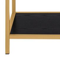 185 - Lentyna Actona Bookcase 88159, aukso/juoda, 77 cm x 35 cm x 185 cm - 6 nuotrauka
