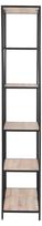 azuolas sonoma lentyna - Lentyna Actona Seaford Bookcase, juoda/ąžuolo, 77 cm x 35 cm x 185 cm - 3 nuotrauka
