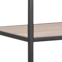 azuolas sonoma lentyna - Lentyna Actona Seaford Bookcase, juoda/ąžuolo, 77 cm x 35 cm x 185 cm - 4 nuotrauka