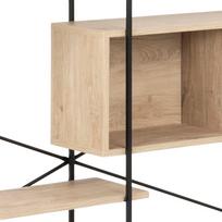 ruda knygu lentyna - Lentyna Actona Angus 61754, ruda/juoda, 27 cm x 172 cm x 188 cm - 4 nuotrauka