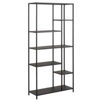 juoda knygu lentyna - Lentyna Actona Newcastle 61784, juoda, 30 cm x 79.5 cm x 165 cm - 2 nuotrauka