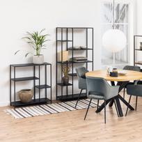 juoda knygu lentyna - Lentyna Actona Newcastle 61784, juoda, 30 cm x 79.5 cm x 165 cm - 5 nuotrauka