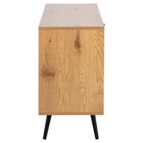 komoda indauja - Spintelė Actona Wilma, juoda/medžio, 124 cm x 40 cm x 75 cm - 4 nuotrauka