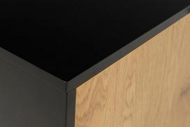 komoda 160 - Spintelė Actona Seaford Sideboard, juoda/ąžuolo, 160 cm x 40 cm x 80 cm - 5 nuotrauka