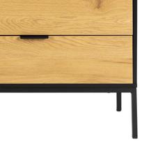 komoda 160 - Spintelė Actona Seaford Sideboard, juoda/ąžuolo, 160 cm x 40 cm x 80 cm - 7 nuotrauka