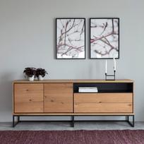 komoda indauja - Komoda Actona Dalarna 62016, ruda, 45 cm x 197.8 cm x 75.8 cm - 9 nuotrauka