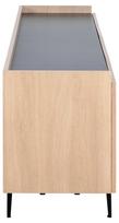 komodos 200 - Spintelė Actona Connect Sideboard, juoda/ąžuolo, 200 cm x 42.4 cm x 67.2 cm - 3 nuotrauka