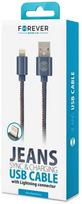 pakrovejas lightning - Forever Jeans USB To Apple Lightning Cable 1m Blue - 2 nuotrauka