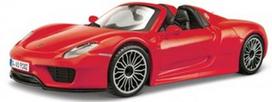 Žaislinis automobilis Bburago Porsche 918 Carrera, raudona