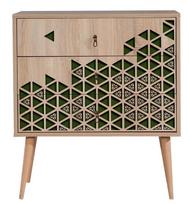 komoda zalia - Komoda Kalune Design Dresser 3429, ąžuolo spalvos/žalia - 2 nuotrauka