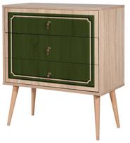 Komoda Kalune Design Dresser 3439, ąžuolo spalvos/žalia