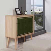 komoda zalia - Komoda Kalune Design Dresser 3439, ąžuolo spalvos/žalia - 5 nuotrauka