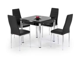 Valgomojo stalas Halmar Kent Black, 800 - 1300x800x760 mm