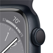 apple watch ismanieji laikrodziai - Apple Watch Series 8 41mm Midnight Aluminium Case/ Midnight Sport - 5 nuotrauka
