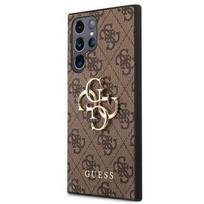 Guess "GUHCS22L4GMGBR PU 4G Metal Logo Case Galaxy S22 Ultra" Brown