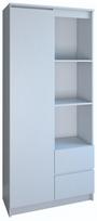 balta spinta 35 - Top E Shop RS-80, balta, 80 cm x 35 cm x 180 cm - 1 nuotrauka