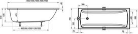 vonia ravak 150 - Vonia Ravak Classic II 150x70 N, CC31000000, sniego baltumo - 4 nuotrauka