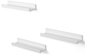 Songmics Wall Shelf Set White 3pcs