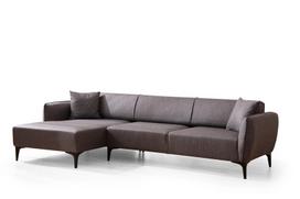 Kampinė sofa Hanah Home Belissimo, tamsiai pilka, kairinė, 140 x 270 x 67 cm