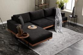 Pirkti Kampinė sofa Hanah Home Liva, ruda/antracito, kairinė, 76 x 227 x 94 cm - Photo 6