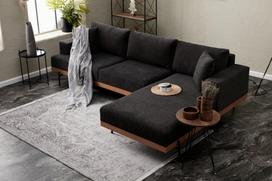 Pirkti Kampinė sofa Hanah Home Liva, ruda/antracito, dešininė, 76 x 227 x 94 cm - Photo 6