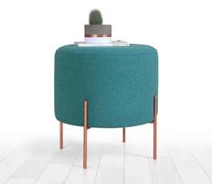 pufas zalia - Pufas Hanah Home Copper 45, žalias/vario, 40 cm x 40 cm x 42 cm - 2 nuotrauka