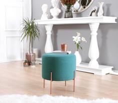 pufas zalia - Pufas Hanah Home Copper 45, žalias/vario, 40 cm x 40 cm x 42 cm - 4 nuotrauka