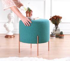 pufas zalia - Pufas Hanah Home Copper 45, žalias/vario, 40 cm x 40 cm x 42 cm - 5 nuotrauka