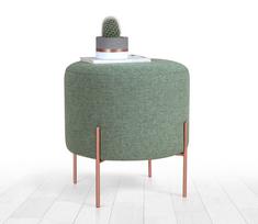 pufas zalia - Pufas Hanah Home Copper 41, žalias/vario, 40 cm x 40 cm x 42 cm - 2 nuotrauka