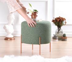 pufas zalia - Pufas Hanah Home Copper 41, žalias/vario, 40 cm x 40 cm x 42 cm - 5 nuotrauka