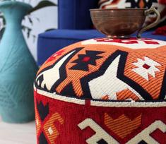 spalvoti pufai - Pufas Hanah Home Bozok 209FLF1308, įvairių spalvų, 40 cm x 40 cm x 46 cm - 5 nuotrauka