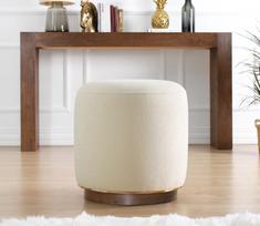 spalvoti pufai - Pufas Hanah Home Zeone 209FLF1147, kreminės spalvos, 42 cm x 42 cm x 43 cm - 3 nuotrauka