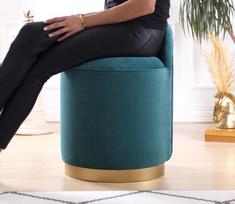 pufas zalia - Pufas Hanah Home Dover Petrol Green, žalias, 50 cm x 45 cm x 70 cm - 4 nuotrauka