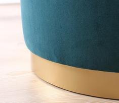 pufas zalia - Pufas Hanah Home Dover Petrol Green, žalias, 50 cm x 45 cm x 70 cm - 6 nuotrauka