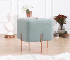 pufas zalia - Pufas Hanah Home Copper 54 Sea Green, šviesiai žalia, 40 cm x 40 cm x 42 cm - 3 nuotrauka