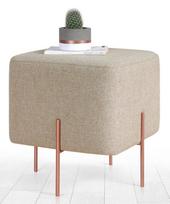 Pufas Hanah Home Copper 60, smėlio, 40 cm x 40 cm x 42 cm