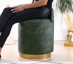 pufas zalia - Pufas Hanah Home Luton, žalias, 45 cm x 45 cm x 70 cm - 3 nuotrauka