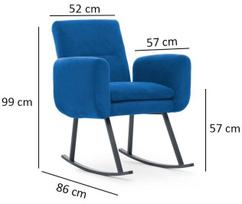 fotelis hanah - Supamasis krėslas Hanah Home Kono, žalias, 86 cm x 52 cm x 99 cm - 6 nuotrauka